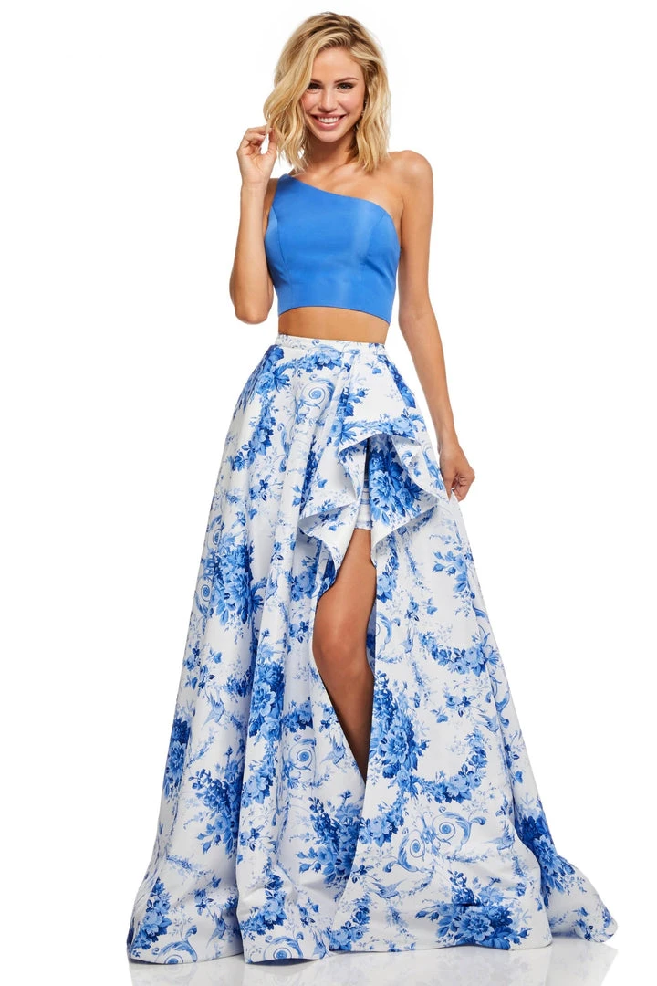 Sherri Hill - 52617 Single Shoulder Print Dress 3 Sherri Hill - 52617 Single Shoulder Print Dress