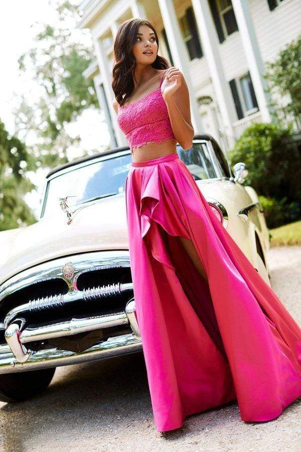 Sherri Hill - 52623 Two Piece Lace Scoop Satin A Line Dress 7 Sherri Hill - 52623 Two Piece Lace Scoop Satin A Line Dress