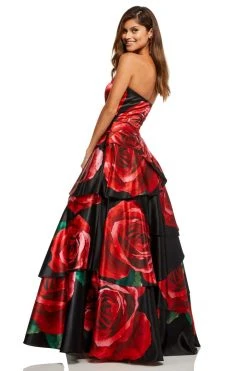 Sherri Hill - 52624 Floral Strapless Ball Gown