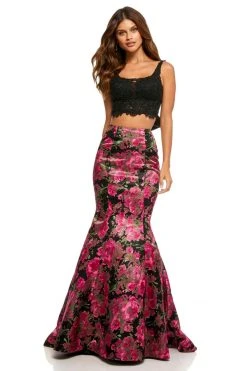 Sherri Hill - 52628 Two Piece Mermaid Printed Dress