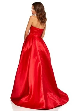 Sherri Hill - 52631 Strapless Sweetheart Satin Ballgown