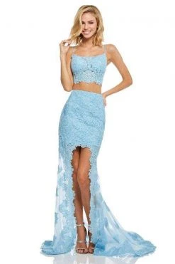 Sherri Hill - 52634 Two Piece Lace Scoop Neck Trumpet Dress