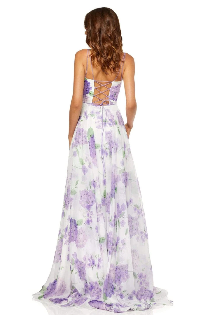 Sherri Hill - 52636 Square A-line Print Dress 4 Sherri Hill - 52636 Square A-line Print Dress