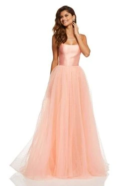 Sherri Hill - 52639 Long A Line Patterned Tulle Dress