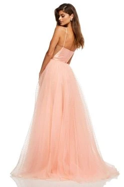 Sherri Hill - 52639 Long A Line Patterned Tulle Dress