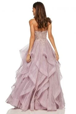 Sherri Hill - 52645 Strapless Full Figured Applique Long Dress 11 Sherri Hill - 52645 Strapless Full Figured Applique Long Dress