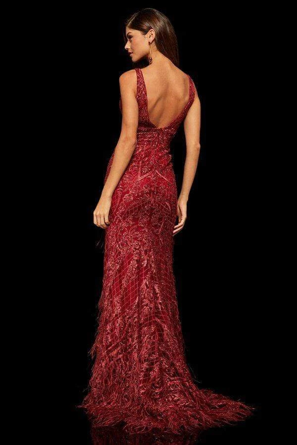 Sherri Hill - 52649 Sequined Deep V-neck Trumpet Dress 9 Sherri Hill - 52649 Sequined Deep V-neck Trumpet Dress