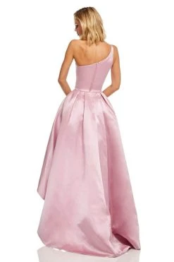 Sherri Hill - 52659 Satin One-Shoulder High Low Gown