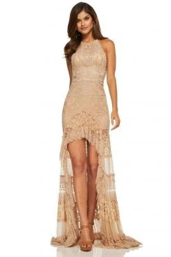 Sherri Hill - 52663 Beaded Halter High Low Dress