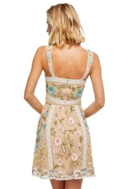 Sherri Hill - 52669 Beaded V-neck Short Fitted Dress