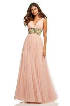 Sherri Hill - 52670 V-Neck Tulle A-line Dress