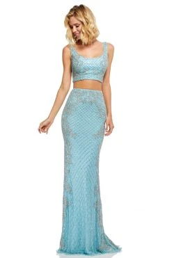 Sherri Hill - 52686 Two Piece Beaded Scoop Neck Fitted Dress 18 Sherri Hill - 52686 Two Piece Beaded Scoop Neck Fitted Dress