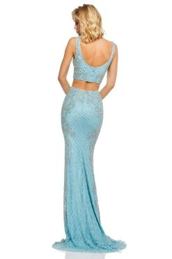 Sherri Hill - 52686 Two Piece Beaded Scoop Neck Fitted Dress 15 Sherri Hill - 52686 Two Piece Beaded Scoop Neck Fitted Dress
