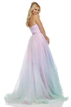 Sherri Hill - 52703 Plunging Sweetheart Ballgown With Floral Accent