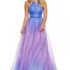 Sherri Hill - 52704 Ombre Halter Long A-line Dress 1 Sherri Hill - 52704 Ombre Halter Long A-line Dress