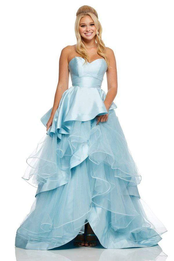 Sherri Hill - 52718 Strapless Sweetheart Satin Tiered Ballgown 3 Sherri Hill - 52718 Strapless Sweetheart Satin Tiered Ballgown