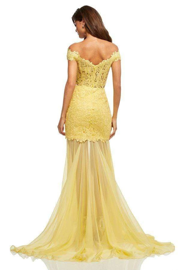 Sherri Hill - 52719 Two Piece Lace Off-Shoulder Chiffon Trumpet Dress 7 Sherri Hill - 52719 Two Piece Lace Off-Shoulder Chiffon Trumpet Dress