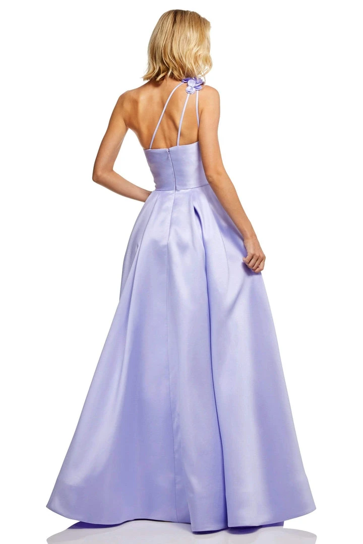 Sherri Hill - 52720 Floral Applique Single Shoulder Mikado Dress 4 Sherri Hill - 52720 Floral Applique Single Shoulder Mikado Dress