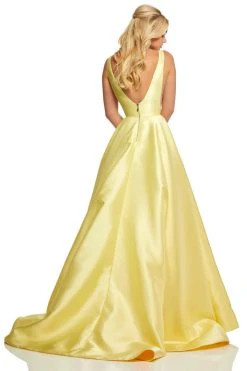 Sherri Hill - 52726 V-Neck Beaded Mikado Long Dress 9 Sherri Hill - 52726 V-Neck Beaded Mikado Long Dress