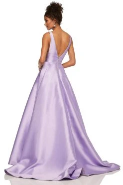 Sherri Hill - 52726 V-Neck Beaded Mikado Long Dress