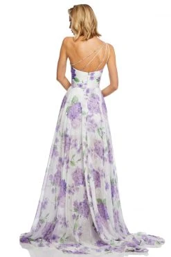 Sherri Hill - 52727 Asymmetric Long Print Dress