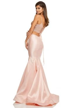 Sherri Hill - 52734 Beaded Mikado Two Piece Long Mermaid Dress