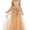 Sherri Hill - 52746 Plunging V-Neck Long Lace Dress
