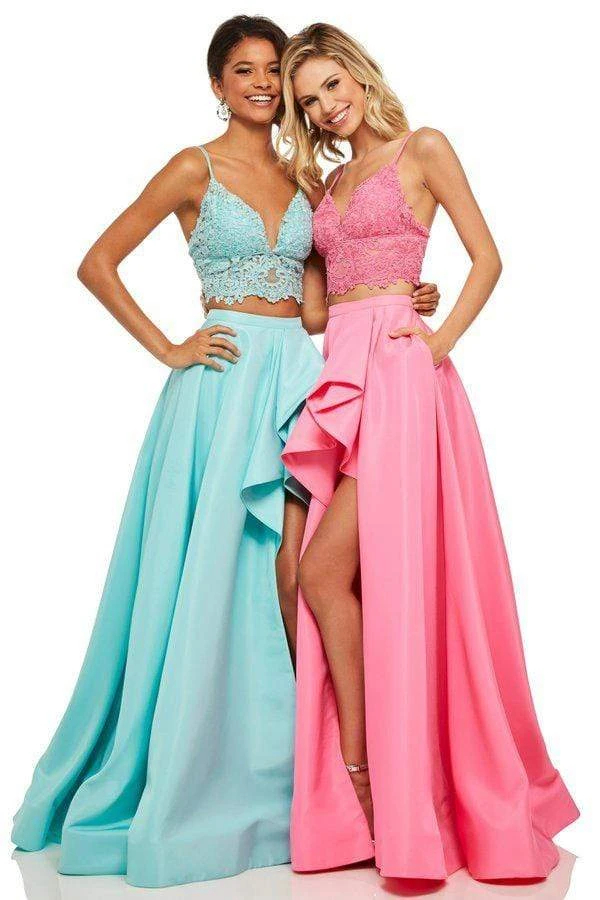 Sherri Hill - 52754 Two Piece Lace Ruffled Ballgown 6 Sherri Hill - 52754 Two Piece Lace Ruffled Ballgown