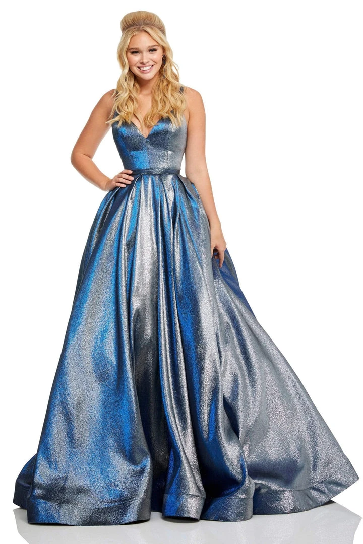 Sherri Hill - 52755 V-Neck Long A Line Dress 5 Sherri Hill - 52755 V-Neck Long A Line Dress
