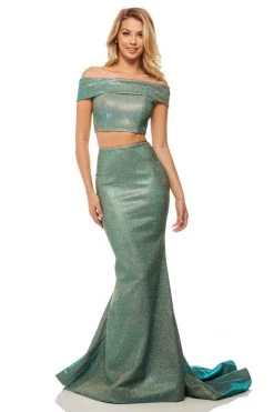 Sherri Hill - 52757 Two-Piece Off Shoulder Long Fitted Dress