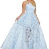 Sherri Hill - 52758 Lace Embroidered Ballgown With Scalloped Hem