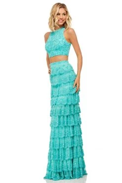 Sherri Hill - 52777 Two Piece Halter Column Dress
