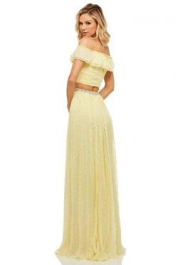 Sherri Hill - 52800 Two-Piece Ruffle Off The Shoulder A Line Dress