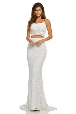 Sherri Hill - 52810 Two Piece Long Crochet Dress