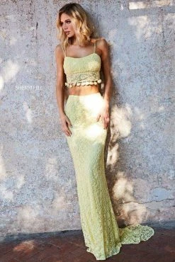 Sherri Hill - 52810 Two Piece Long Crochet Dress 11 Sherri Hill - 52810 Two Piece Long Crochet Dress