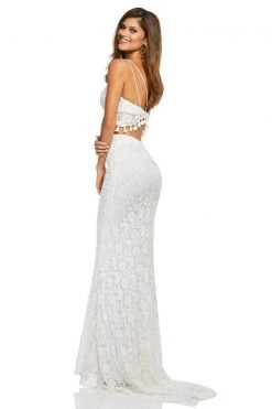 Sherri Hill - 52810 Two Piece Long Crochet Dress