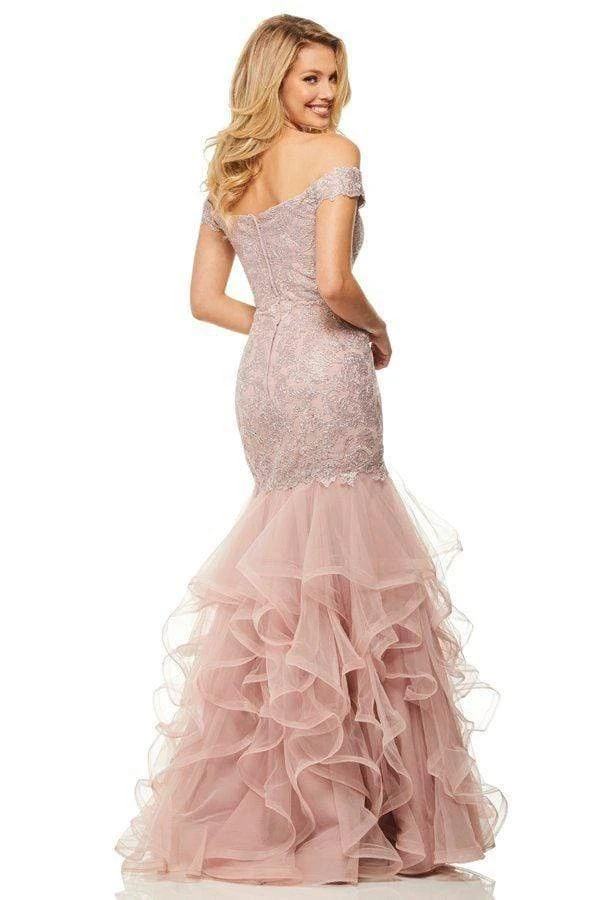 Sherri Hill - 52811 Off-Shoulder Cap Sleeved Mermaid Evening Dress 4 Sherri Hill - 52811 Off-Shoulder Cap Sleeved Mermaid Evening Dress