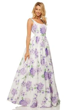 Sherri Hill - 52815 Square Long Print Dress