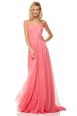 Sherri Hill - 52839 Taffeta Lace-up Back Long Chiffon Dress 19 Sherri Hill - 52839 Taffeta Lace-up Back Long Chiffon Dress