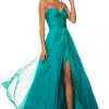 Sherri Hill - 52840 Strapless Sweetheart Pleated Chiffon Gown 1 Sherri Hill - 52840 Strapless Sweetheart Pleated Chiffon Gown