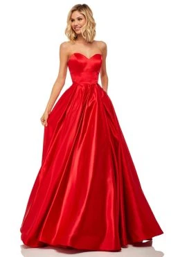Sherri Hill - 52850 Strapless Sweetheart Long A-Line Satin Dress