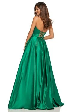 Sherri Hill - 52850 Strapless Sweetheart Long A-Line Satin Dress