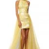 Sherri Hill - 52859 Halter Long Yellow Dress