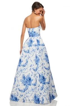 Sherri Hill - 52864 Strapless Printed Ball Gown