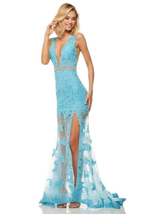 Sherri Hill - 52875 Plunging V-Neck Lace Long Dress 5 Sherri Hill - 52875 Plunging V-Neck Lace Long Dress