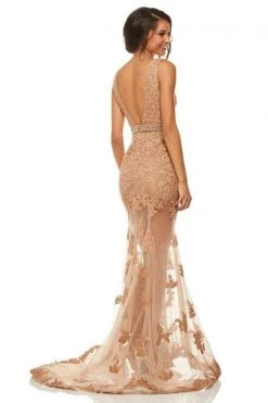 Sherri Hill - 52875 Plunging V-Neck Lace Long Dress 15 Sherri Hill - 52875 Plunging V-Neck Lace Long Dress