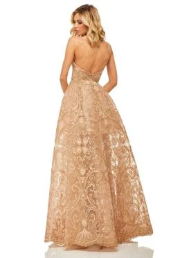 Sherri Hill - 52878 Sweetheart Long Gold Dress