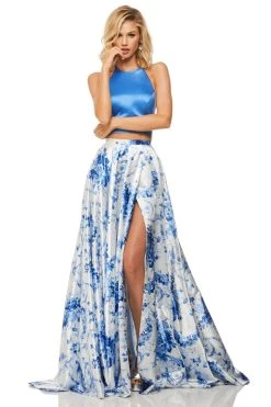 Sherri Hill - 52894 Two Piece Print Long Dress