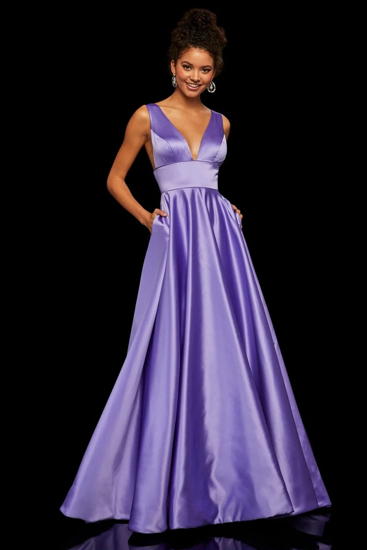 Sherri Hill - 52911 Sleeveless Deep V-neck A-line Dress 11 Sherri Hill - 52911 Sleeveless Deep V-neck A-line Dress