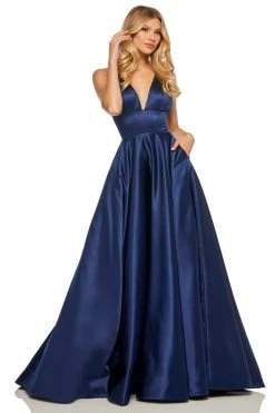 Sherri Hill - 52911 Sleeveless Deep V-neck A-line Dress 16 Sherri Hill - 52911 Sleeveless Deep V-neck A-line Dress